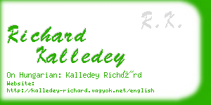 richard kalledey business card